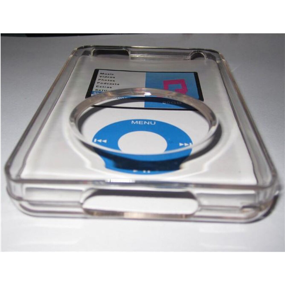 Solid hårt skal skyddsfodral hållbart vattentätt antidamm främre bakstycke pc kristall slitstarkt för ipod classic 80gb