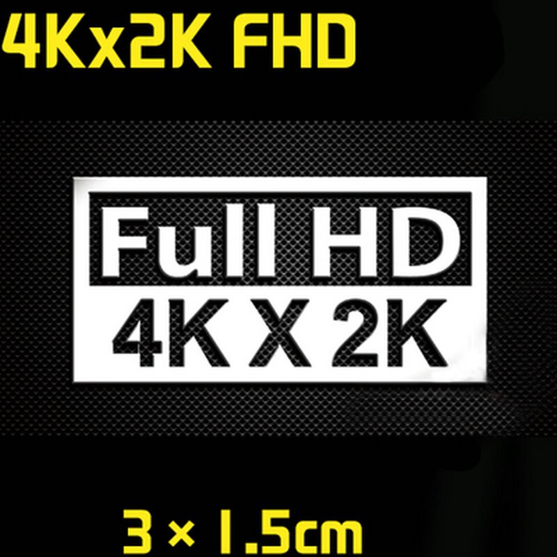 Etiqueta 4K HDR FHD HD, Monitor de TV, cine en casa, teléfono móvil, pegatina de Metal, pegatina de transferencia: I