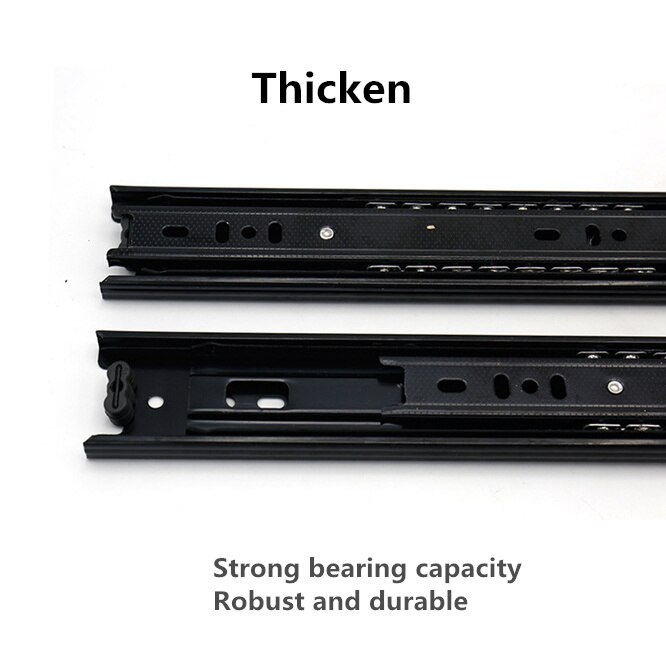 2 stk høy 8 &quot; 3-- fold kulelager teleskopisk skap skuff glideskinner rustfritt stål skuff glider møbler hardware