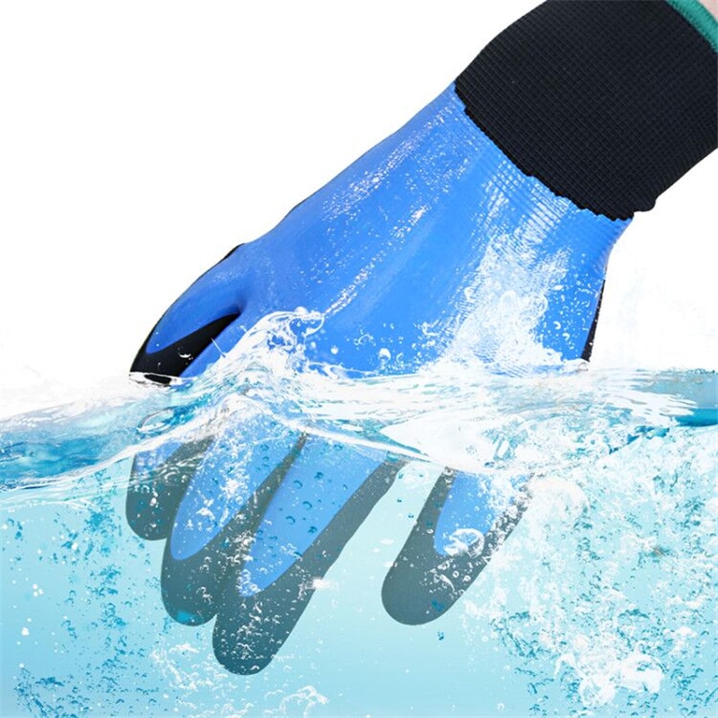 Varme arbejdshandsker til vintertæt vandtæt nitril dobbelt skal termisk arbejdshandsker sikkerhedsarbejdshandsker vandtæt