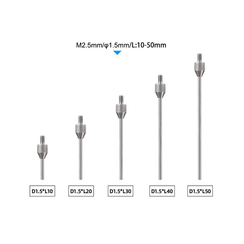 Thread M2.5mm φ1mm φ1.5mm Carbide Flat measuring face Dial gauge needle,contact points for Indicators