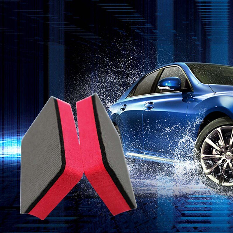 Almohadilla mágica para Barra de arcilla para coche, almohadilla limpiadora de bloque de esponja, almohadilla de cera para limpieza de coche, herramientas de limpieza de color rojo
