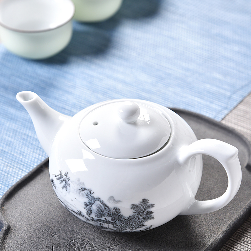 Service à thé en céramique Kung Fu | Théière, fleur en ligne, couleur en option, service à thé en céramique, petite théière, porcelaine