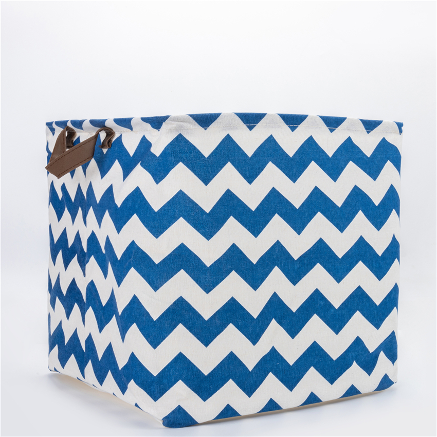 Cube Folding Cotton Linen Fabric Storage Box Clothes Toys Storage Basket For Toys Organizer Home Laundry Basket With Handle: 9