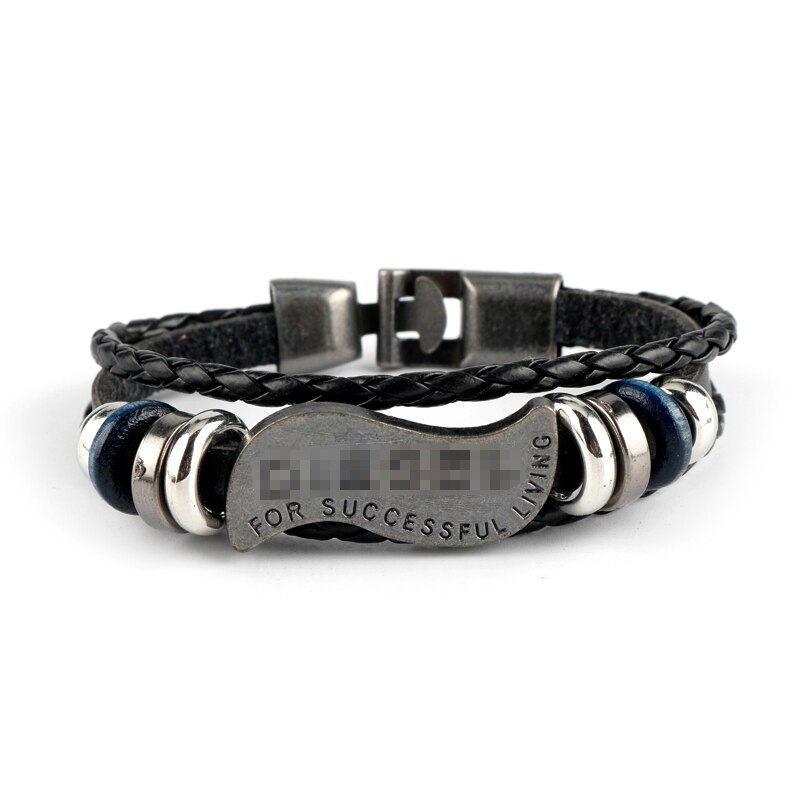 Pulsera de cuero multicapa de estilo moderno, brazalete único, accesorios para mujer y hombre, novedad