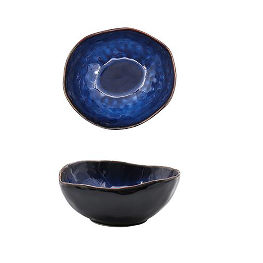 Plato de ensalada Irregular , utensilios de cocina, plato de tazón de arroz, vajilla, platos de cena, bandeja de decoración de comida para el hogar: 13cm