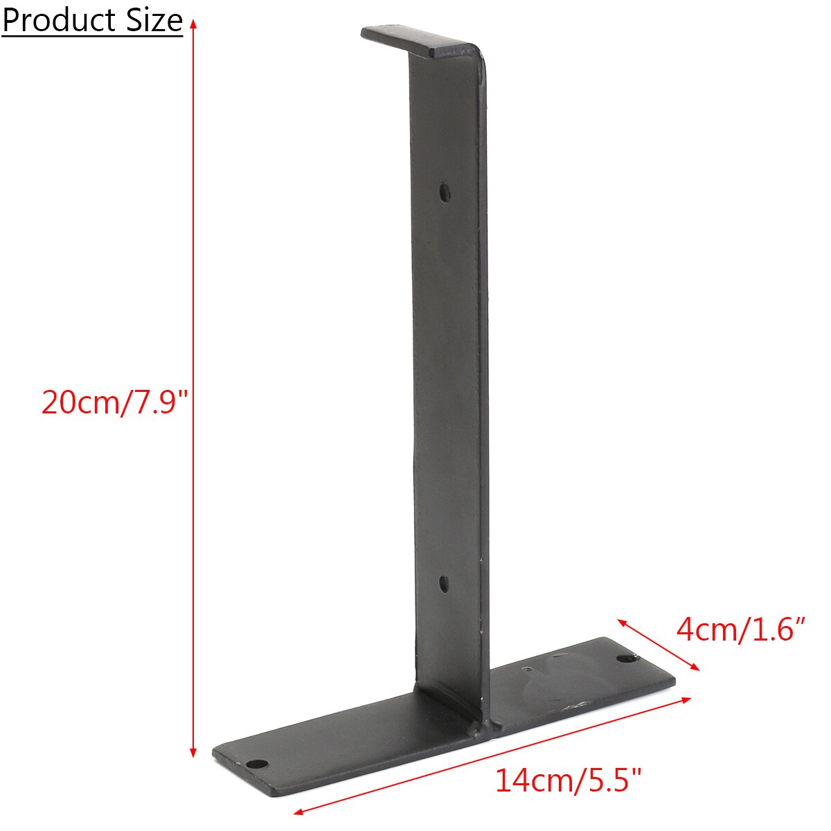 2pcs 20cm Wall Mounted Shelf Bracket Heavy Duty Scaffold Board Floating Bracket Industrial Iron Support Table