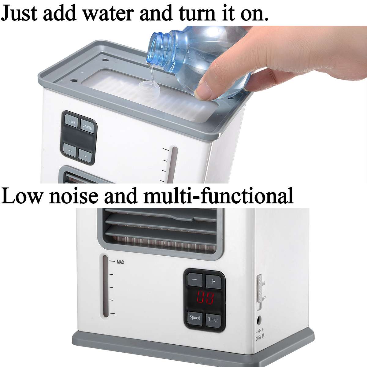 Portable Handheld Air Conditioner Conditioning Rechargeable USB Mini Air Cooler Digital Display Air Cooling Fan For Office Home