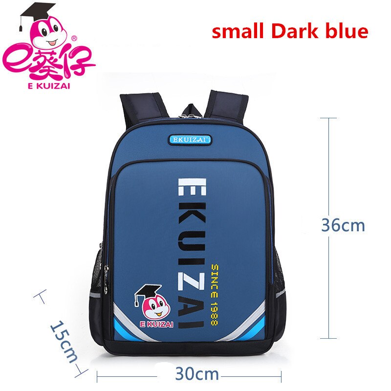 School Bags Double Shoulder School Backpacks For Teenagers Children Backpack Orthopedic School Bag Safety backpack: small  Dark blue