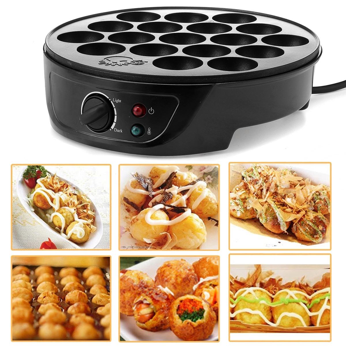 220V 18 Holes Chibi Maruko Baking Machine Household Electric Takoyaki Maker Octopus Balls Grill Pan Cooking Tools
