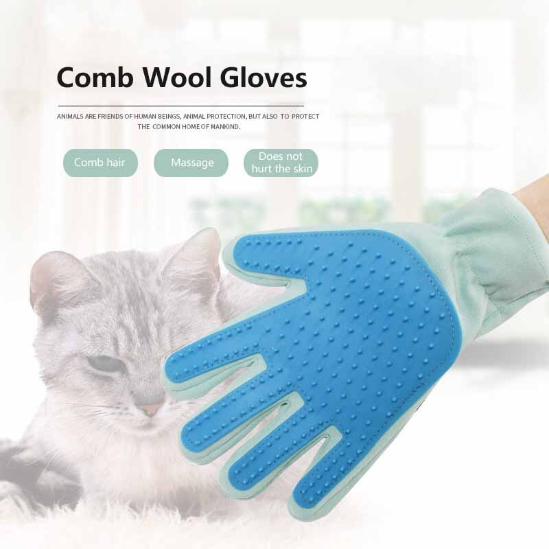 Chien Animal de compagnie toilettage gant Silicone chats brosse peigne desheding cheveux gants chiens bain nettoyage fournitures animaux peignes nettoyage pour animaux de compagnie