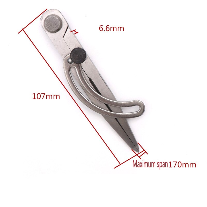 Spacing Compass Adjustable Leather Craft Rotating Tool Scriber DIY Edge Creaser Stitch Sewing Leather Metal Craft Marking Tools