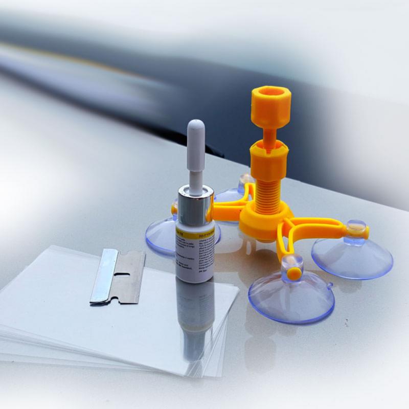 Window Screen Windshield Repair Kit Suction cup Car Glass Repair Tool For Crack Polishing DIY Auto Maintenance Set