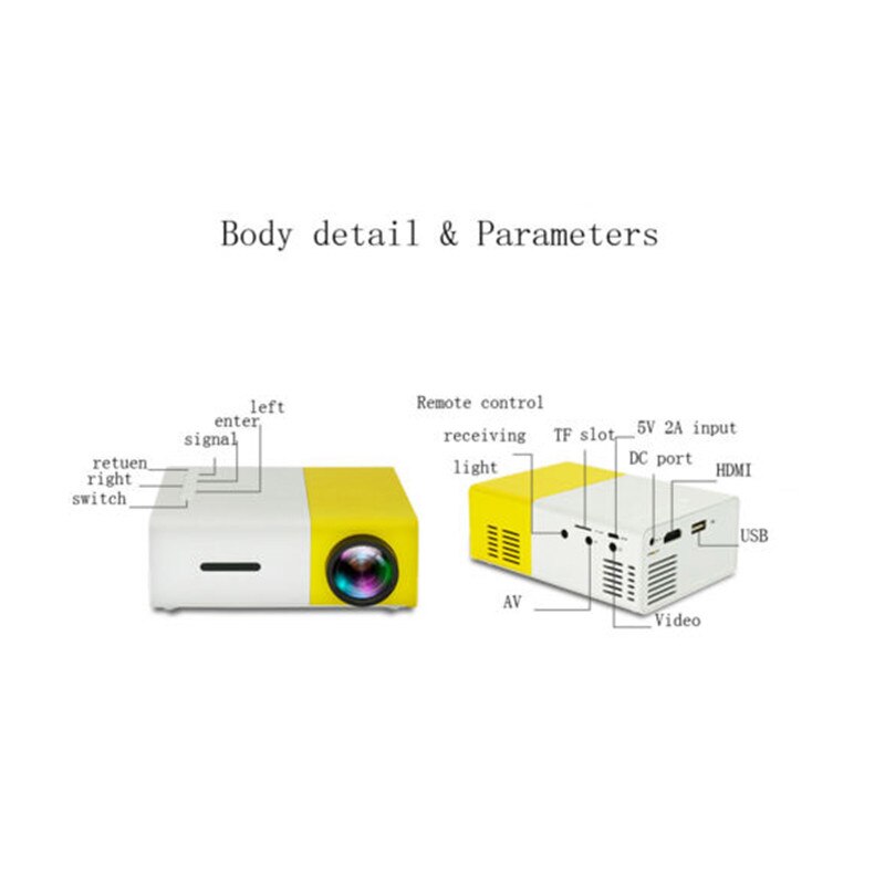 Yg300 Huishoudelijke High Definition Mini Lcd Projektor Ons Stecker Uns Stecker 1080p Mini Draagbare Projekt Home Media Speler