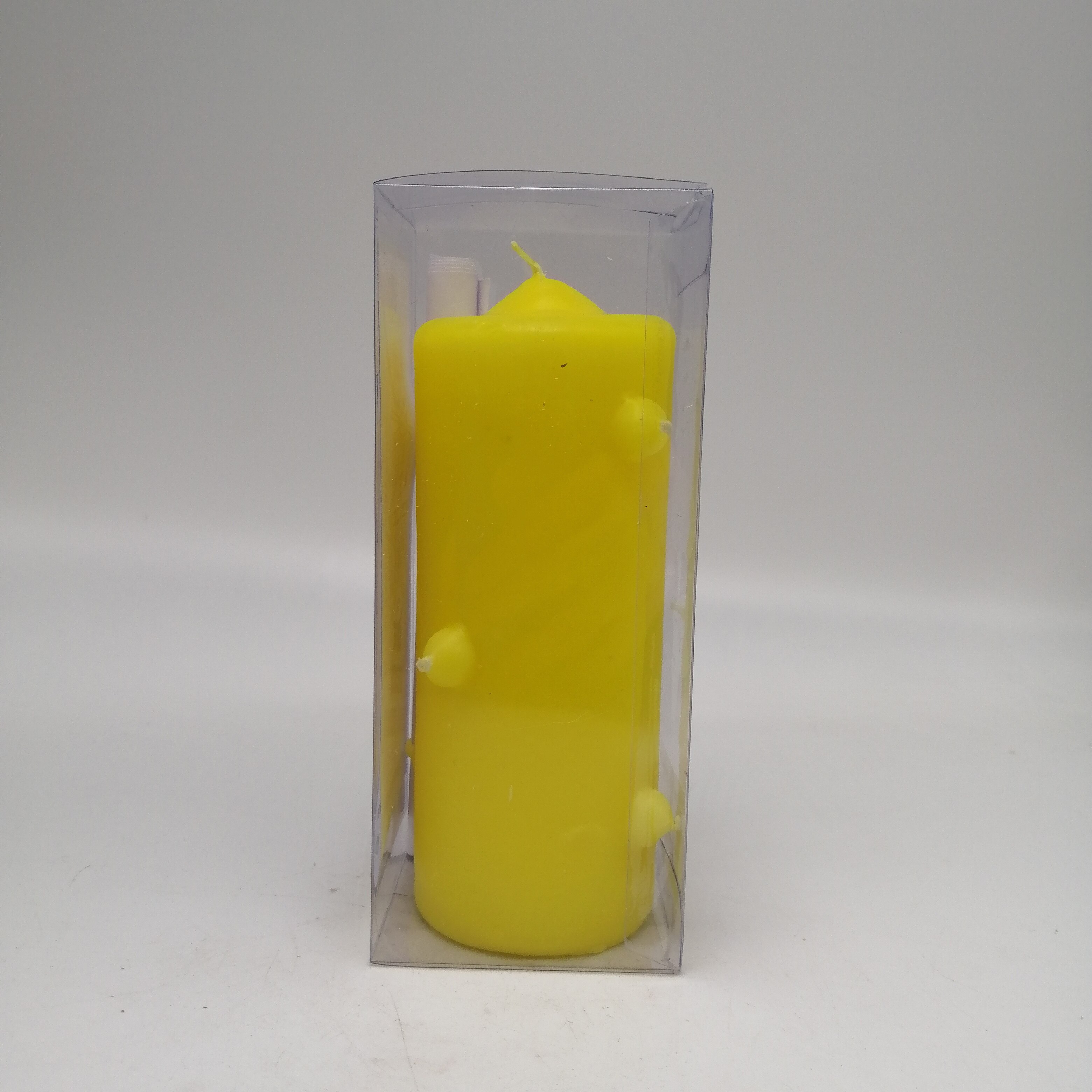 Velon 7 Mechas Tumba Trabajos 14CM DE Altura Totaalmente Ritualizado Quemador Para Eliminar Malas Energias Tetragrammaton Producto Artesanal Instrucciones en el interior Hecho con Parafinas: AMARILLO