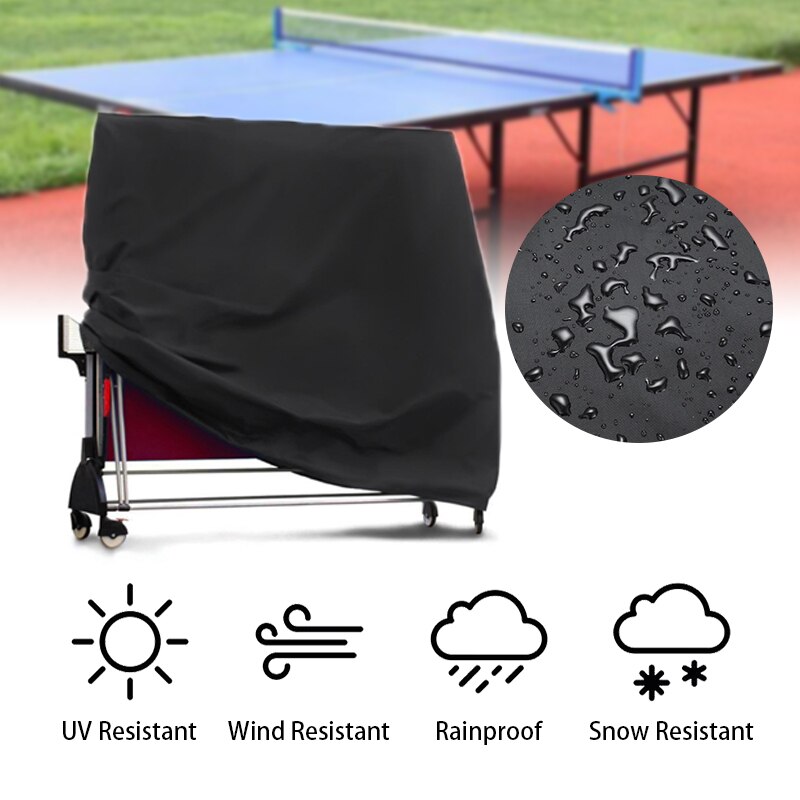 Housse de protection de Table de Ping-Pong pliante noire, 160x90x150cm, étanche, Anti-poussière, réglable, pour la maison