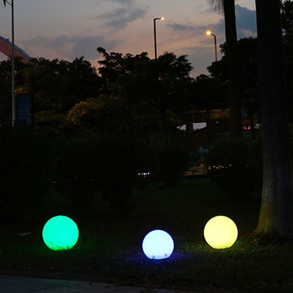 PE LED Luminous Light Globe Shape Waterproof Lamp Rechargeable Round Lamp Remote Control Indoor Outdoor Night Light Garden Lamp