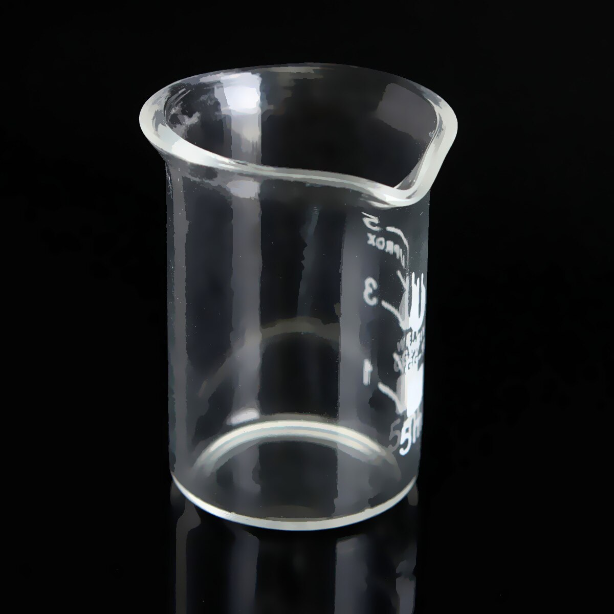 Kicute 1pc 5ml kemi laboratoriebägare borosilikatglasbägare transparent labbmaterial skolmaterial