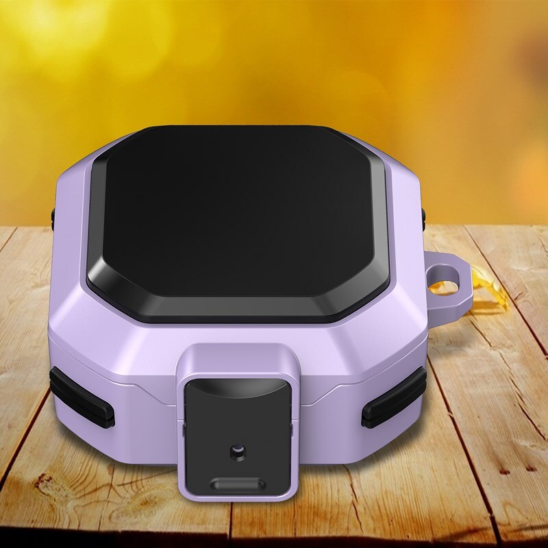 Pokrowiec na zbroję do Samsung Galaxy Buds Live/Pro/2 Case bezpieczny zamek projekt matowy pokrowiec na całe ciało Protector do Samsung Buds 2 etui: Purple / for Buds Live