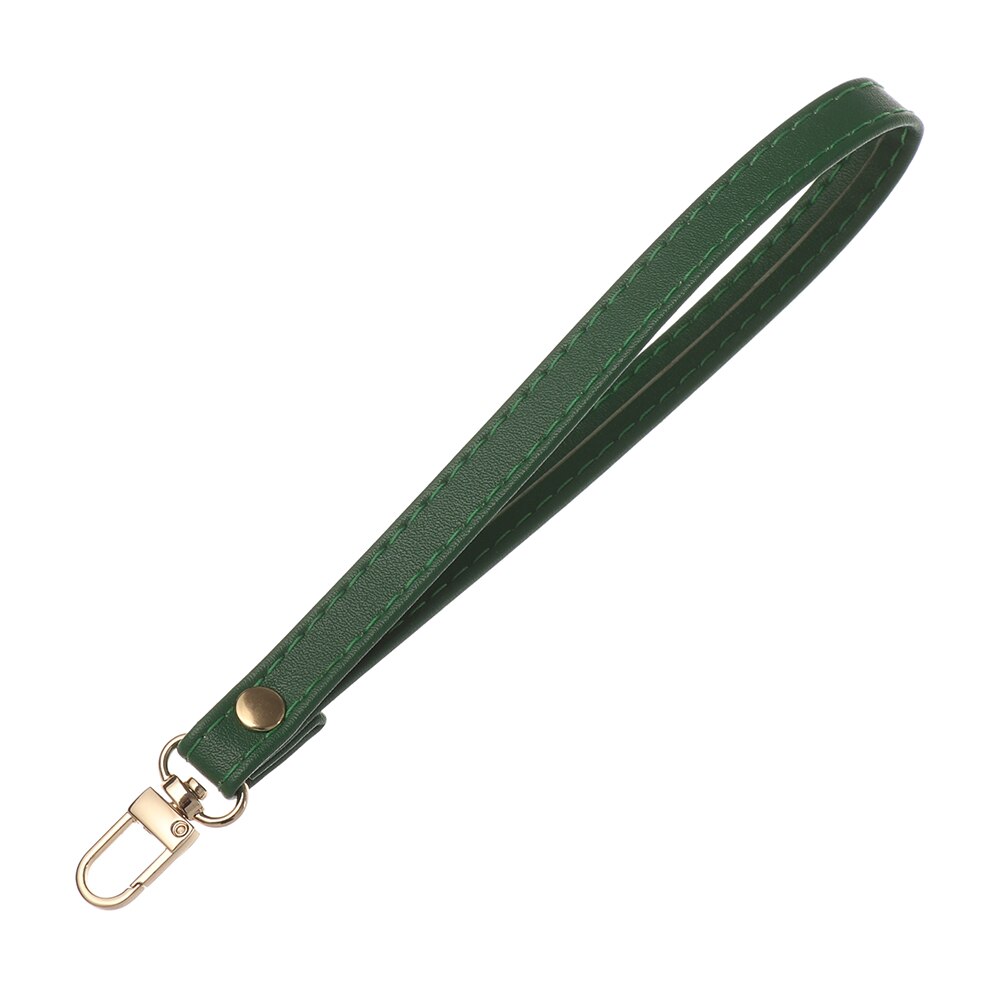 Waterproof PU Leather Wallet Strap Belt Portable Replaceable Handbag Metal Bag Wrist Strap Straps Key Belt: Green  