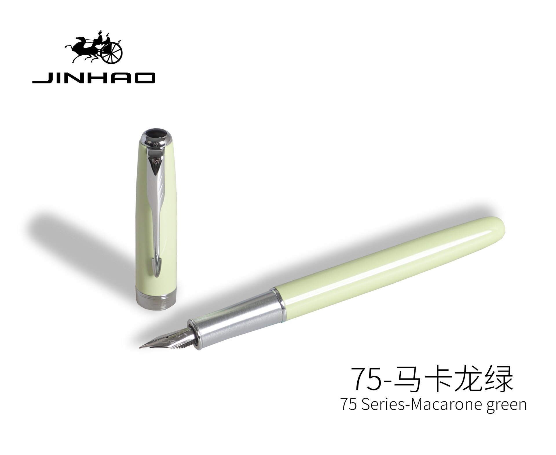 Jinhao Fountain Pen Luxury Bronze Ink Pens Metal Golden Clip Pens Office: 75makalonglv