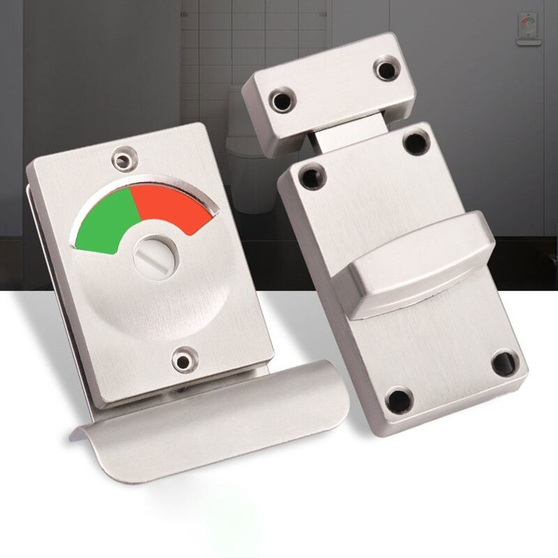 Privacy Occupied Public Toilet Latch Hardware Stainless Steel For Bathroom Indicator Door Lock WC Dressing Room Vacant Engaged