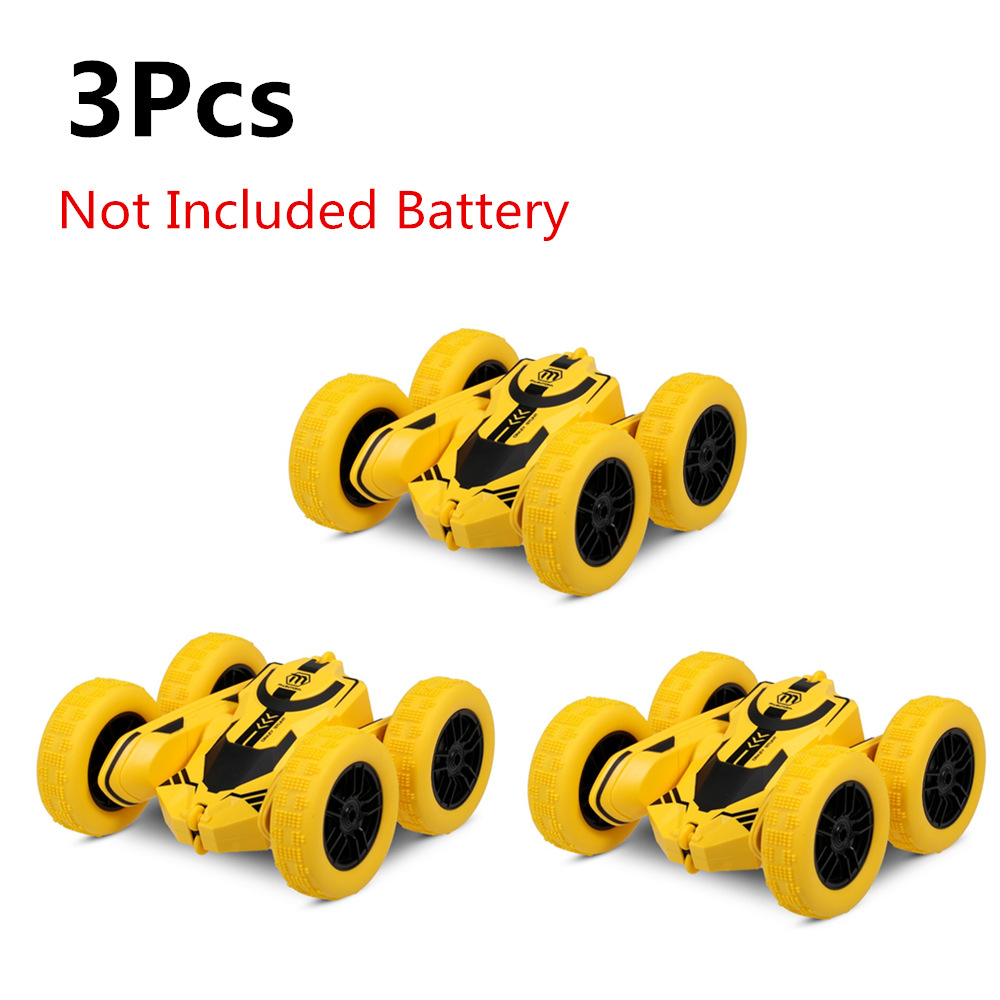 RC Car RC Stunt Car High Speed Tumbling Crawler Vehicle 360 Degree Flips Double Sided Rotating Tumbling RC Toys For Kids: 3Pcs No Batteries