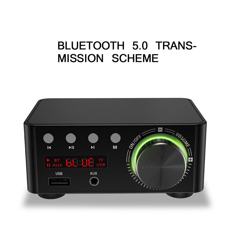 Bluetooth Eindversterker Smart En Gevoelige Mini Hifi Ondersteuning Usb Card Bluetooth Versterker Digitale Versterker Stereo Versterker