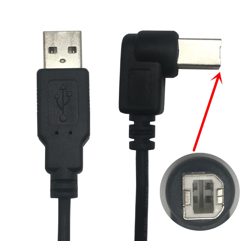 USB 2.0 A Male to USB B Male Type B BM Up&amp;Down&amp;Right &amp; Left Angle Printer scanner 90 degree cable 150cm BM Angled Cable