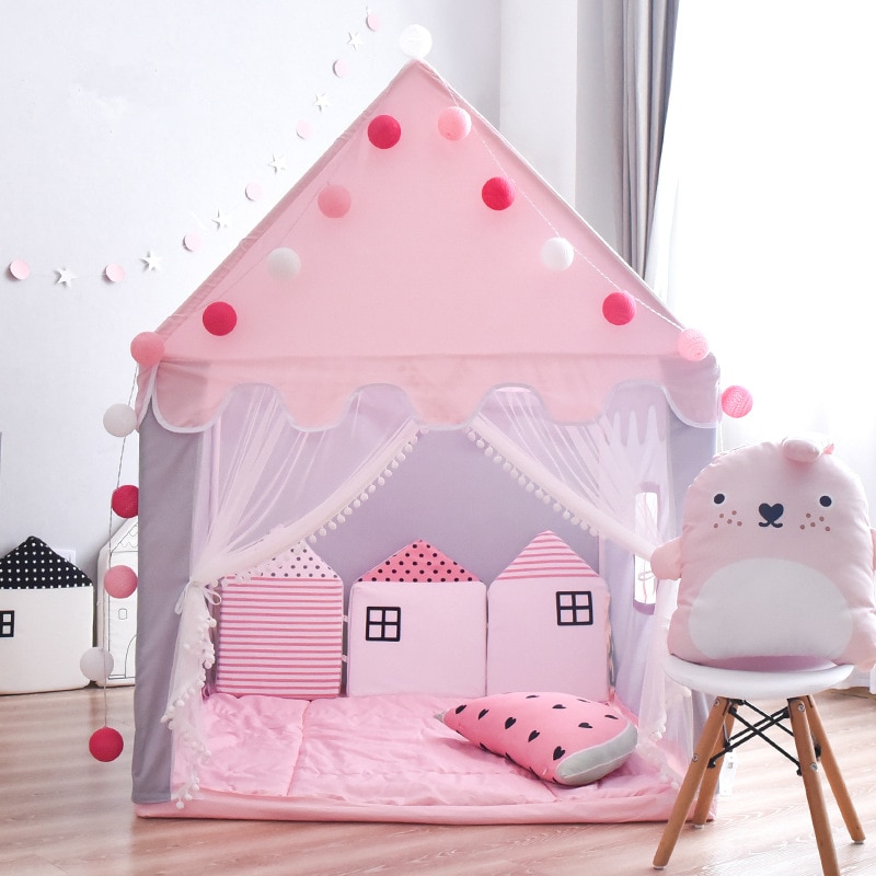 Kind Speelhuis speelgoed tent Nordic INS Play Tent Baby Dome Opknoping Klamboe Kinderkamer Decoratie Tent Marine Bal zwembad