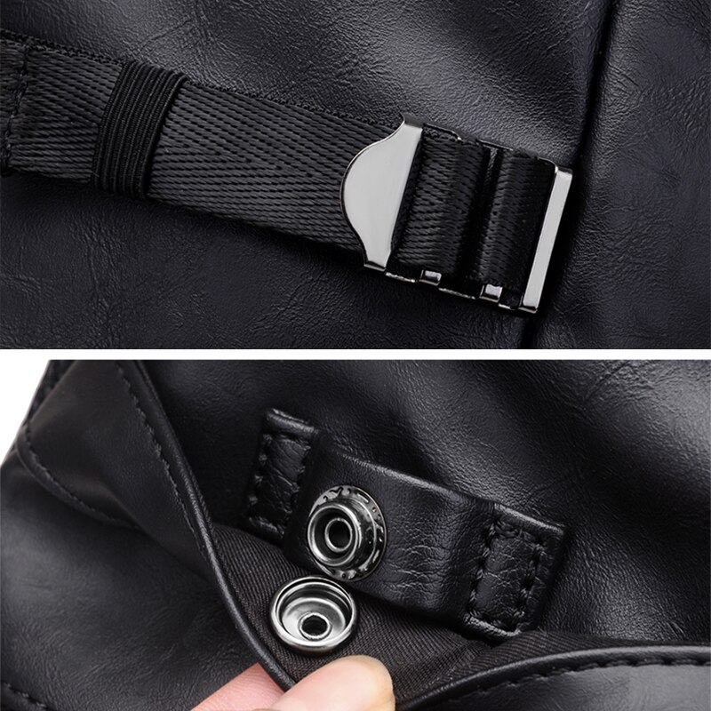 Seje herre rygsække mand rygsæk taske elev skoletasker herre rejse læder rygsæk tasker sort taske