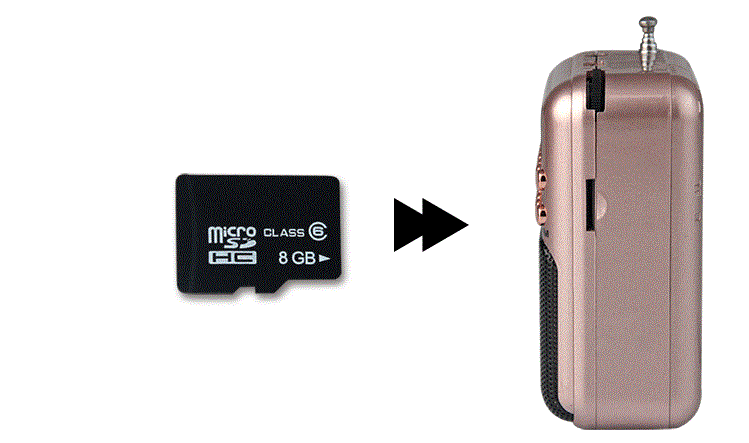 Pocket Radio FM Radio Mini Portable Rechargeable Radio Receiver Speaker Support USB TF Card Music MP3 Player