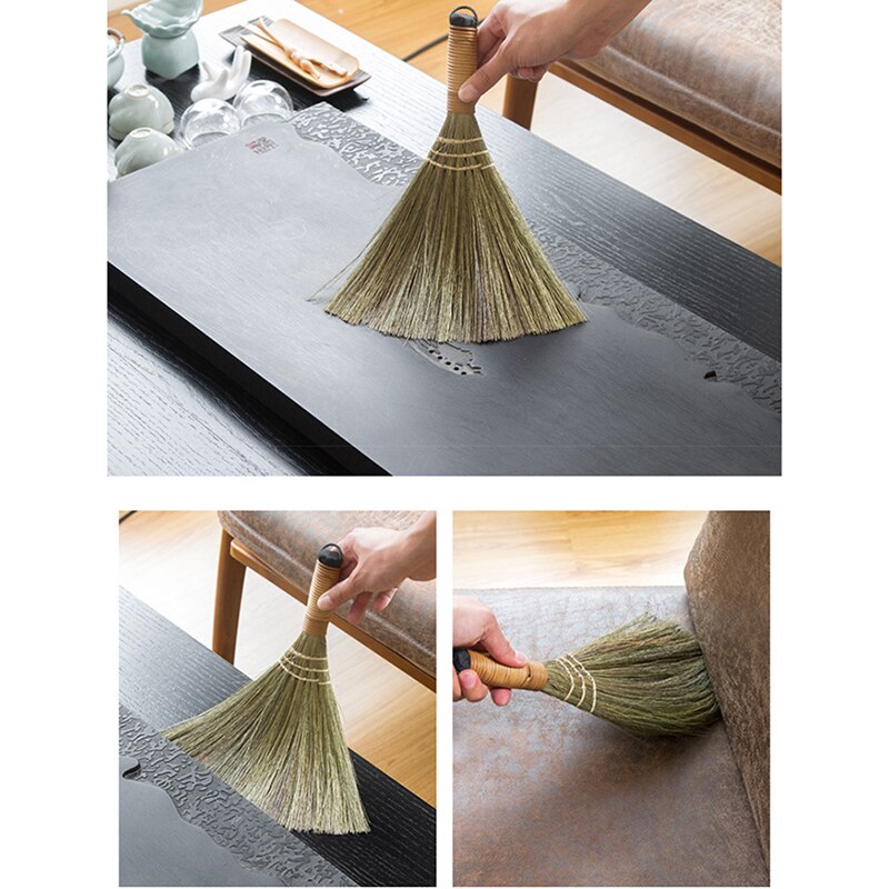 Mini balai en paille léger, 1 pièce, décoration pour fête costumée Halloween