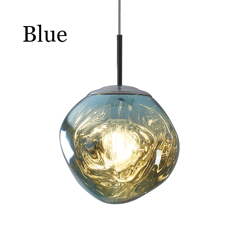 Nordisk lava led-pendellampa modern lampa pvc-belysning vardagsrumslampor inomhusdekoration heminredning loftkök hängande lampor: M / Blå