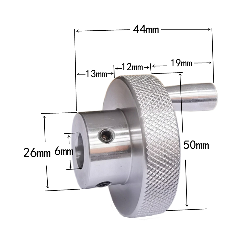 1Pcs Aluminum alloy mini handwheel mechanical hand wheel: Outer diameter50-6mm