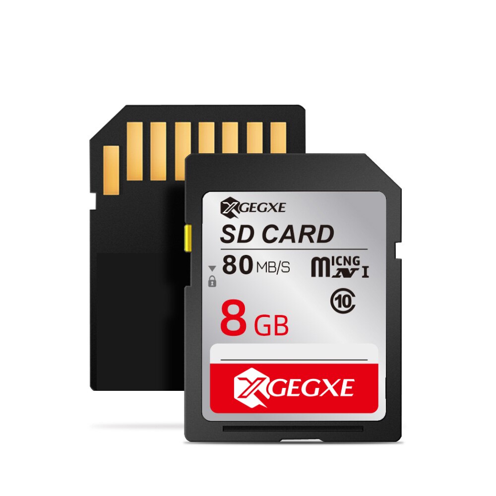 Xgegxe 32 Gb Sd-kaart 8 Gb 16 Gb 64 Gb 128 Gb Geheugenkaart 80 Mb/s Flash Drive Voor camera: 8GB