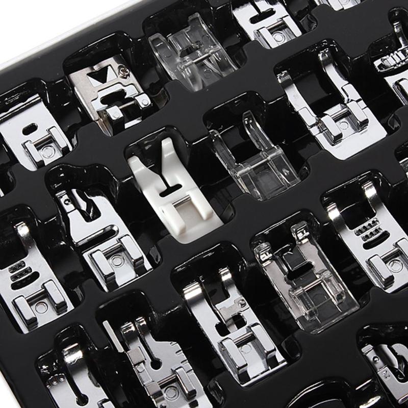 32pcs Domestic Sewing Machine Foot Presser Foot Feet for Sewing Machines Feet Kit Set With Box For Brother Singer Janome