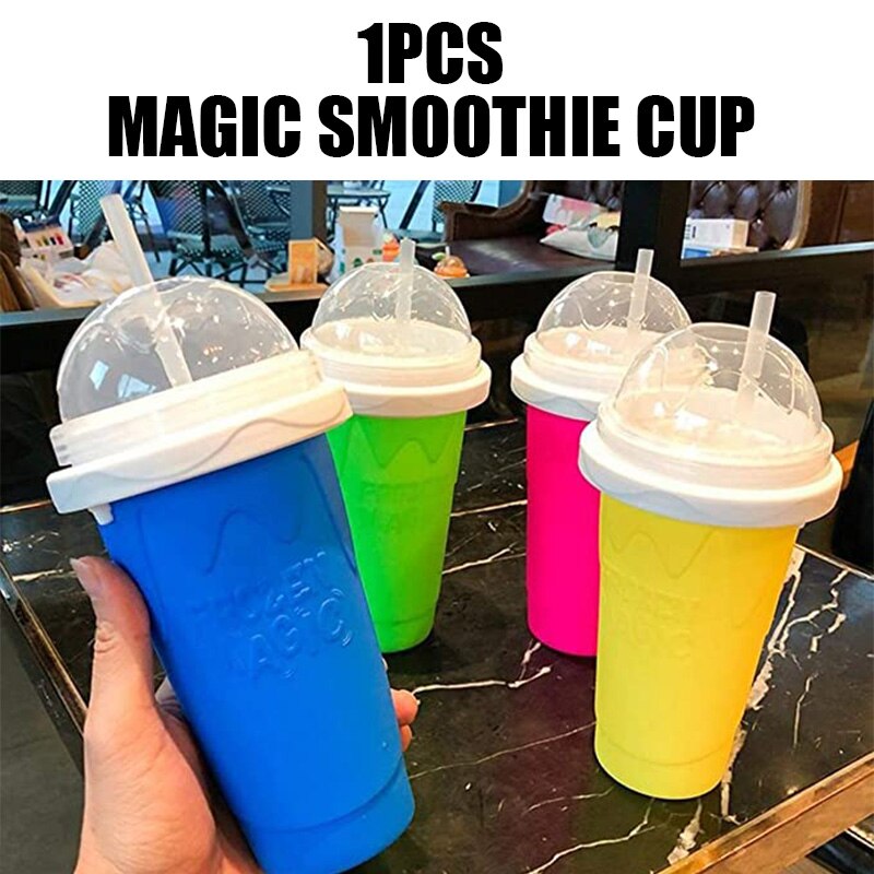 Slushie – tasse à smoothie rapide, tasse de refroidissement à double couche, à presser, machine à Slushy faite maison