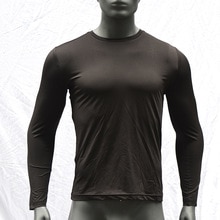 Langærmet herre upf 50 surfskjorte rashguard dry-fit surfing rash guard top svømning dykke t-shirt sort strandtøj