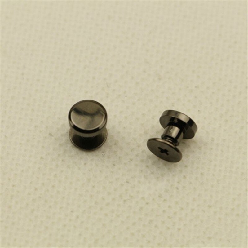 Xunzhe 20 set 10*5.5mm metallsäkra skruvnaglar nitar dubbelt platt huvud sladd / rem nit bagage fotoalbum bult