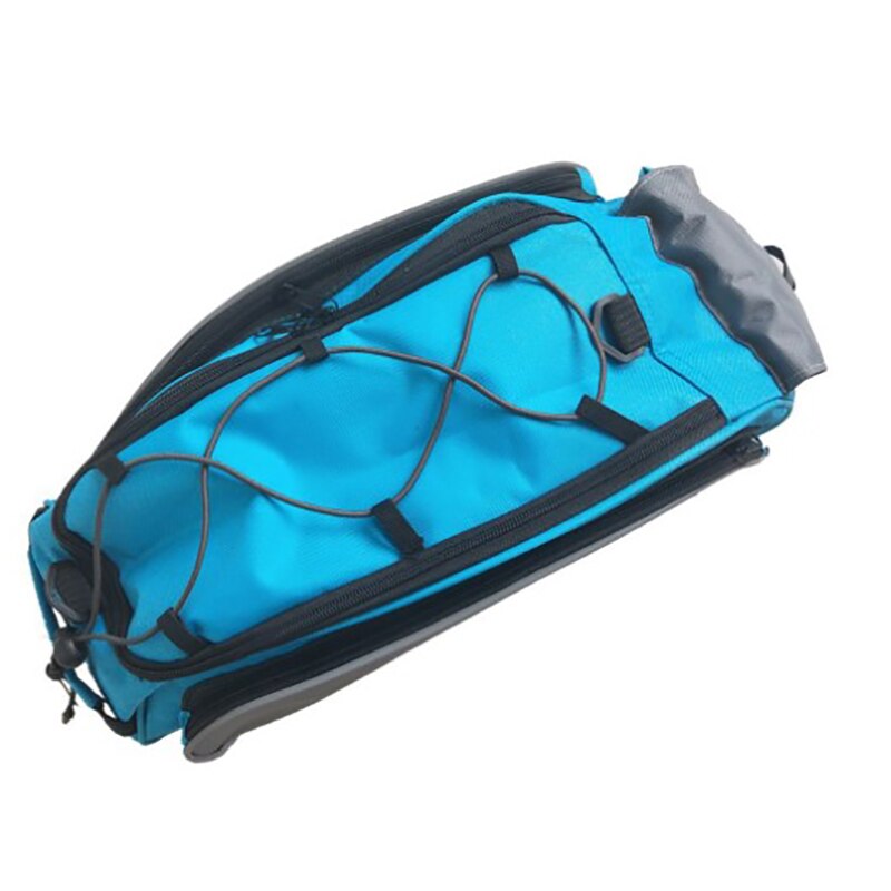 Fiets 3 in 1 kofferbak tas racefiets tas fiets dubbelzijdige achterdrager bagagedrager achterzitje fietstas: Blauw en grijs