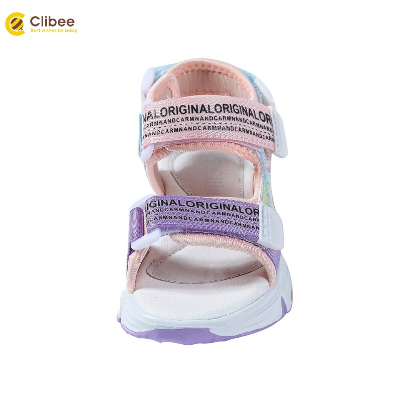 Clibee 2021 nowości obuwie dziecięce dziewczęce sandały sportowe moda dziecięca muti-kolorowe letnie klapki przypadkowi buty na plażę 26-31