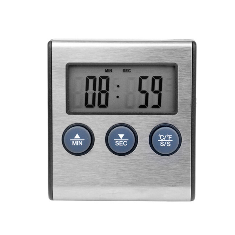 Digital BBQ Meat Thermometer Grill Oven Thermomet With Timer & Stainless Steel Probe Cooking Kitchen Thermometer