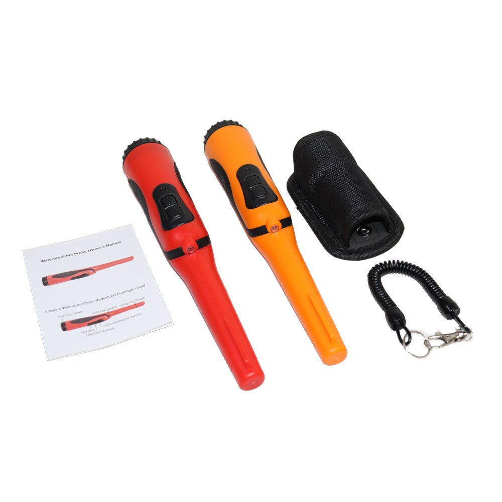 Waterdichte Handheld Metaaldetector Orange Rode Waterdichte Positionering Staaf