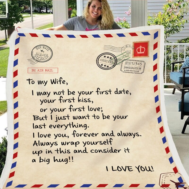 Fleece Deken Om Mijn Dochter Zoon Vrouw Brief Gedrukt Quilts Luchtpost Dekens Positieve Moedigen En Liefde: L 6