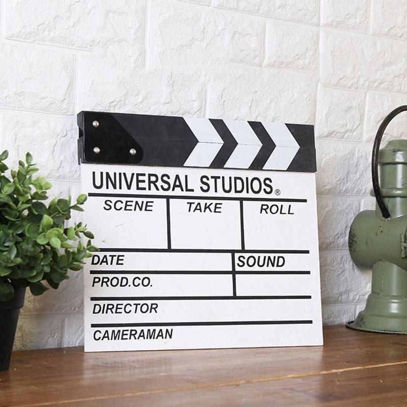 Movie Film Tv Slate Klepel Boord Dry Erase Clapboard Cut Actie Scene Movie Clip Film Actie Slate Clap Handgemaakte Cut prop