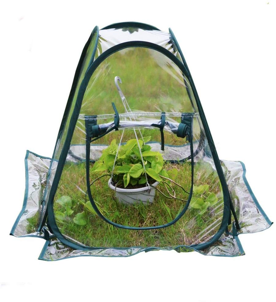 Pop up Greenhouse Small Indoor Outdoor Gardening Flowerpot Cover Backyard Flower Shelter