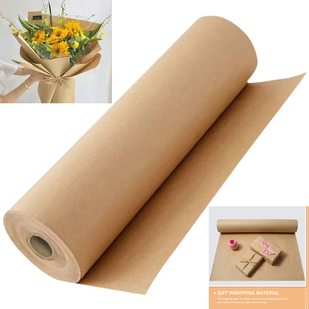 # 1 rollo de 30cm x 1/2/3m de rollo de papel Kraft para envolver , embalaje móvil, rollo de papel marrón para pintar