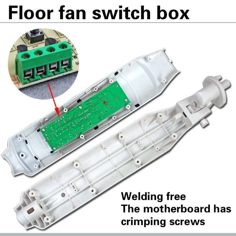 Floor fan remote control terminal box white housing switch box fan body fan plastic parts fan body terminal box