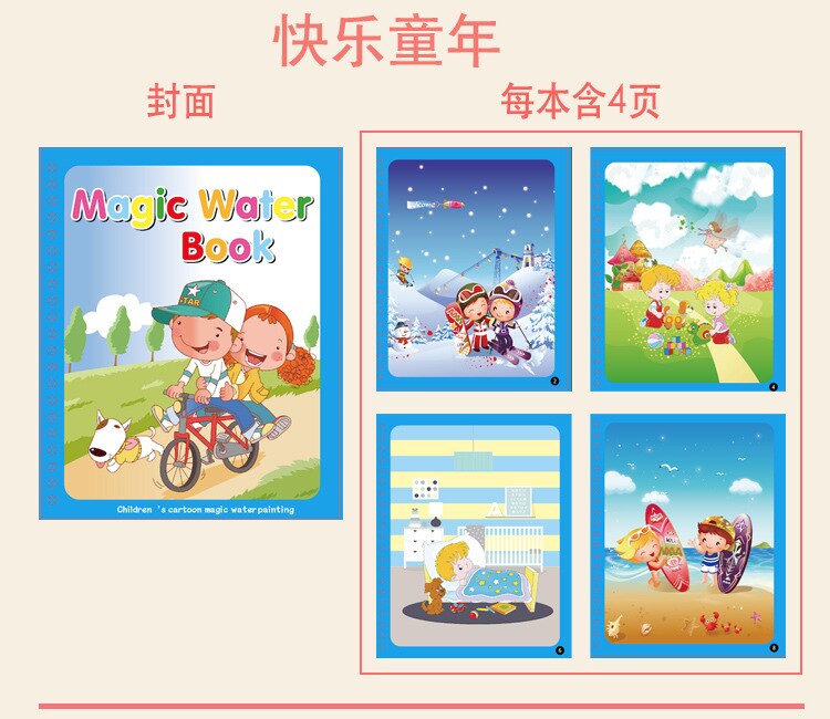 Fai da te di Acqua Magica Libro Incredibile Universo Spazio Colorazione Tavolo Da Disegno Pittura di Doodle & Magic Pen Giocattoli per I Bambini di Natale Del Bambino regalo: KLTN-09